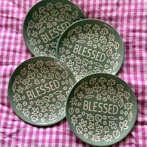 Small Plates - Set of 4 - Embossed